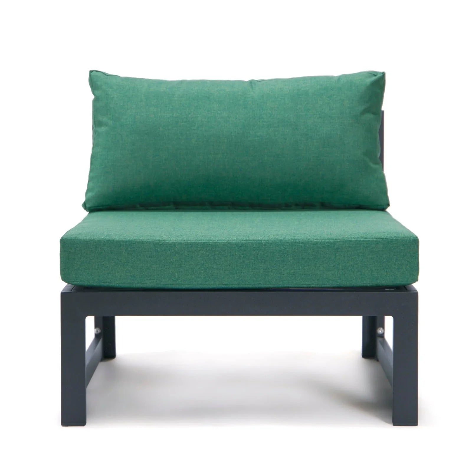 Chelsea 4-Piece Middle Patio Chairs Black Aluminum With Cushions - Elax Furniture