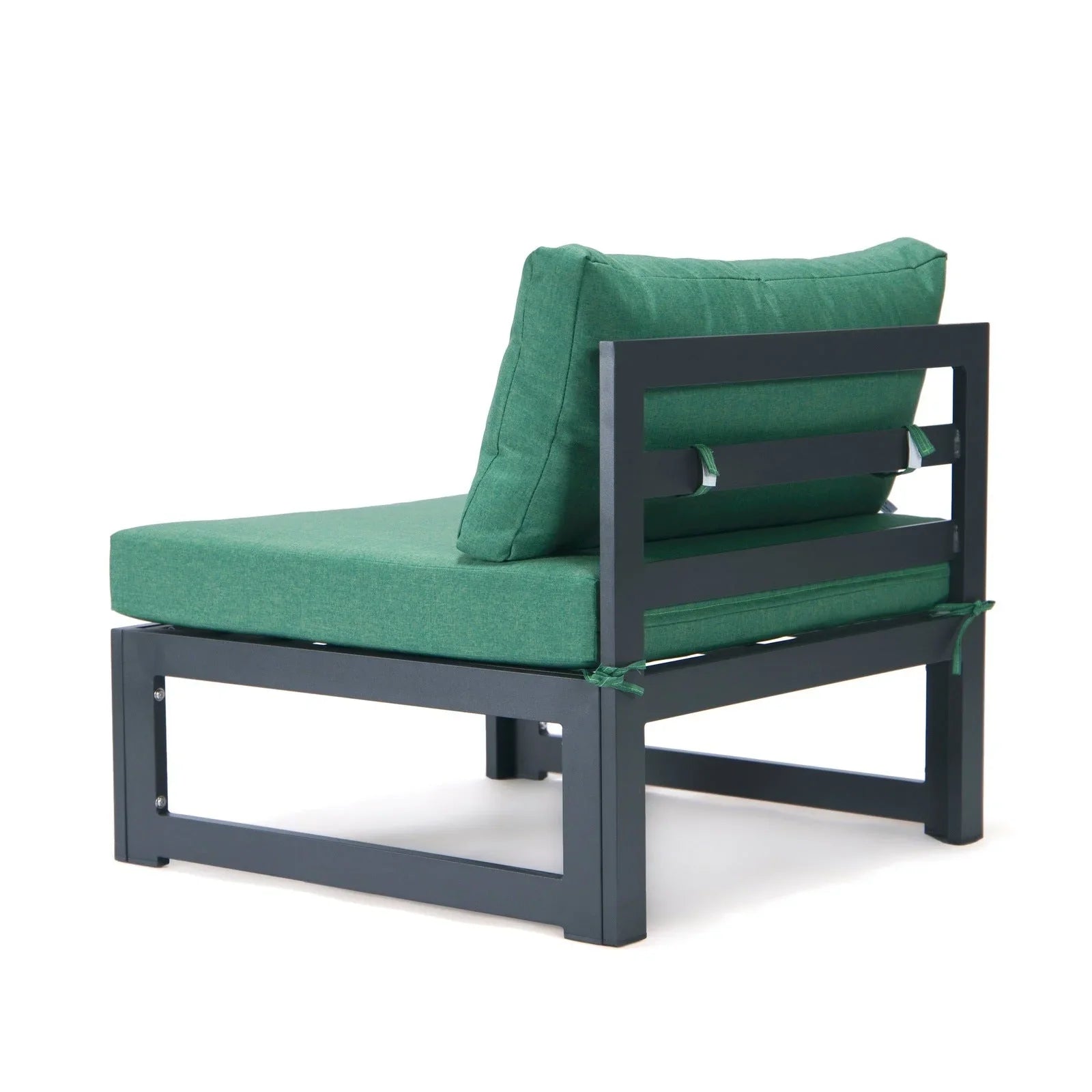 Chelsea 4-Piece Middle Patio Chairs Black Aluminum With Cushions - Elax Furniture