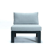 Chelsea 4-Piece Middle Patio Chairs Black Aluminum With Cushions - Elax Furniture