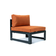 Chelsea 4-Piece Middle Patio Chairs Black Aluminum With Cushions - Elax Furniture