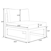 Chelsea 4-Piece Middle Patio Chairs Black Aluminum With Cushions - Elax Furniture