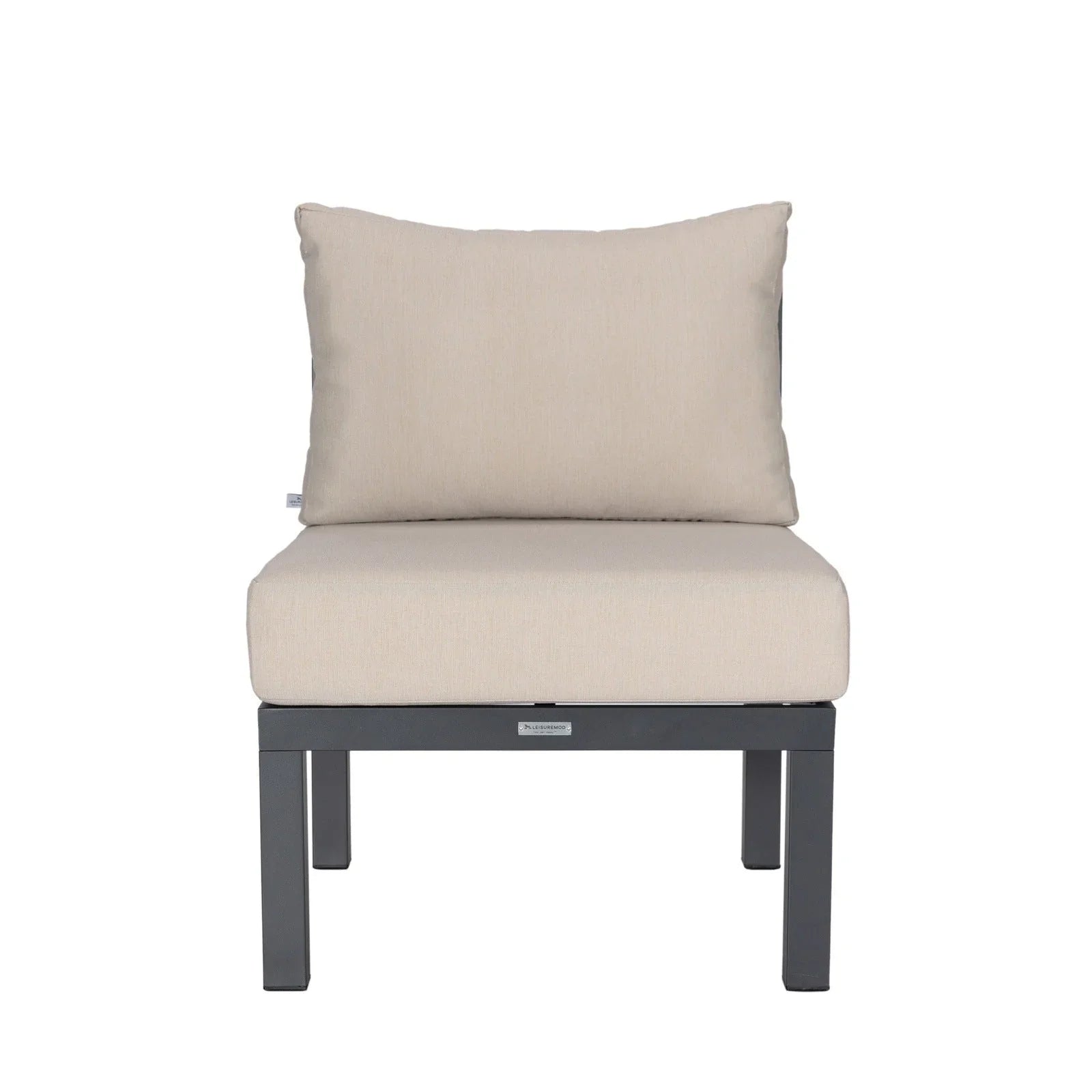 Chelsea 7-Piece Patio Sectional Set in Black Aluminum with Fire Pit Table - Elax Furniture