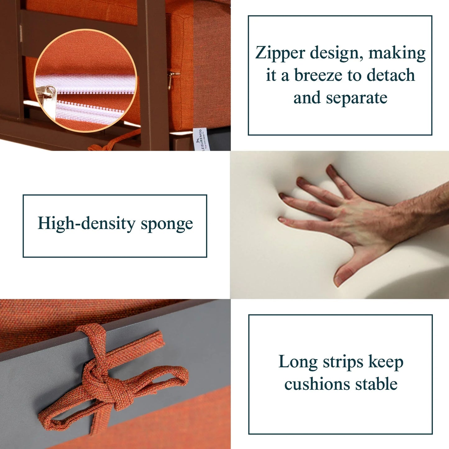 Chelsea 7-Piece Patio Sectional Set in Black Aluminum with Fire Pit Table - Elax Furniture