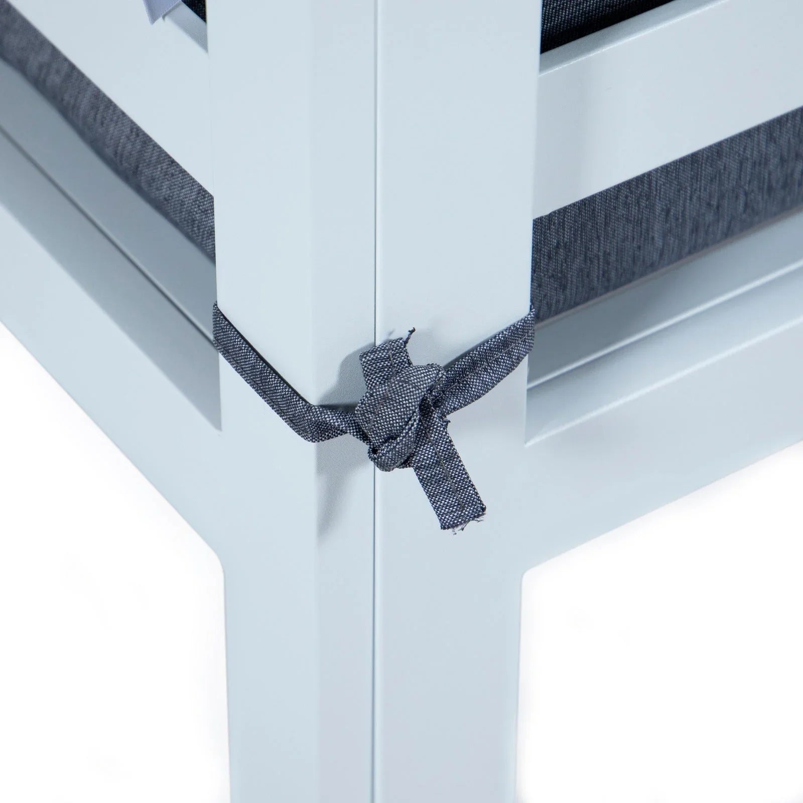 Chelsea 7-Piece Patio Sectional And Fire Pit Table In White Aluminum With Cushions - Elax Furniture