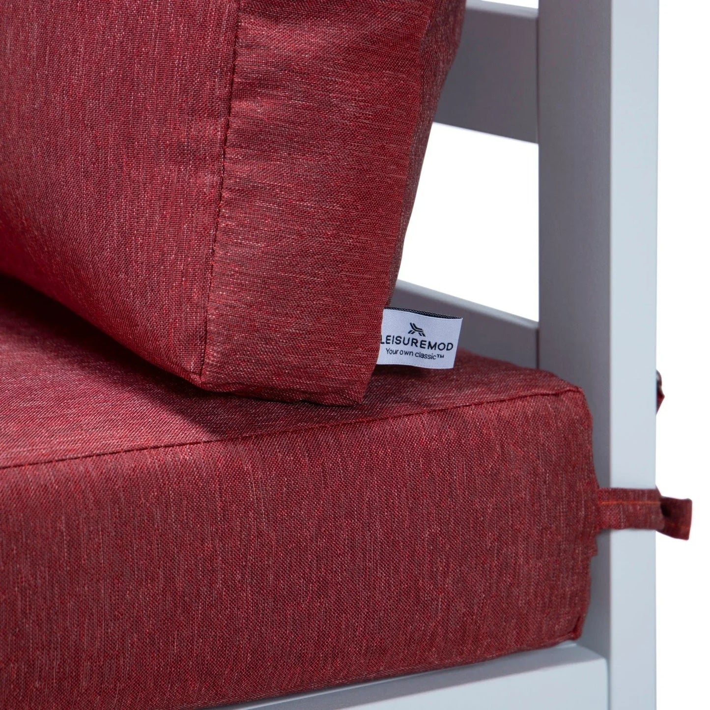 Chelsea 7-Piece Patio Sectional And Fire Pit Table In White Aluminum With Cushions - Elax Furniture