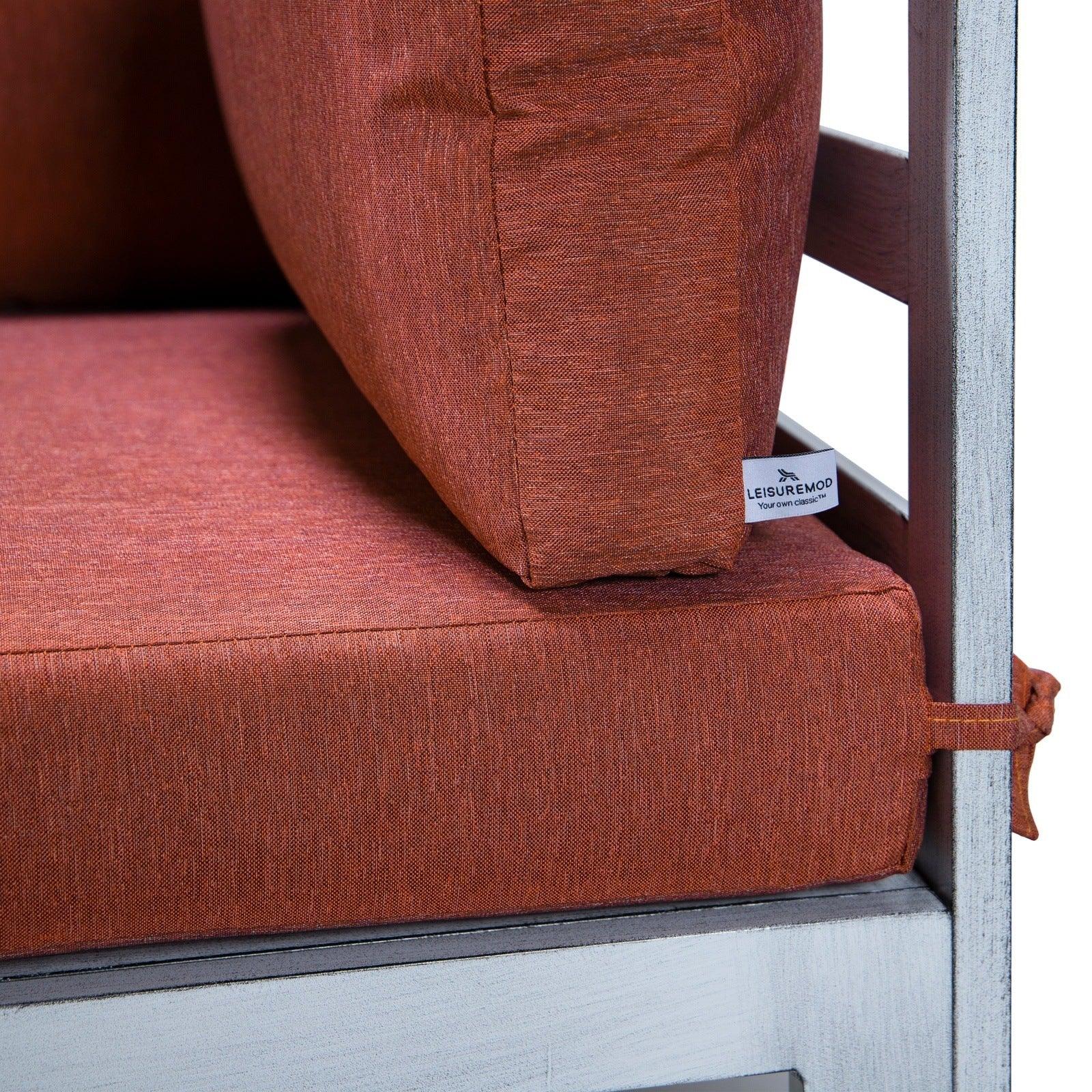 Chelsea 7-Piece Patio Sectional And Fire Pit Table In Weathered Grey Aluminum With Cushions - Elax Furniture