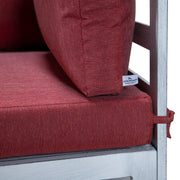 Chelsea 7-Piece Patio Sectional And Fire Pit Table In Weathered Grey Aluminum With Cushions - Elax Furniture
