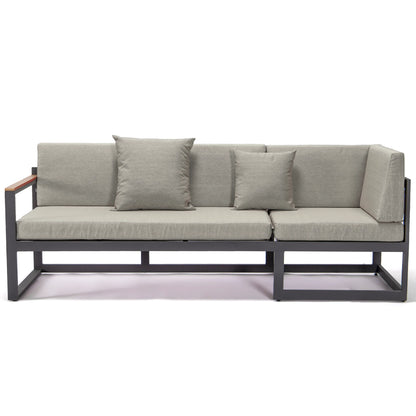 Chelsea 3-Seater Sofa in Black Frame with Cushions - Elax Furniture