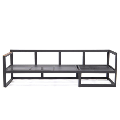 Chelsea 3-Seater Sofa in Black Frame with Cushions - Elax Furniture