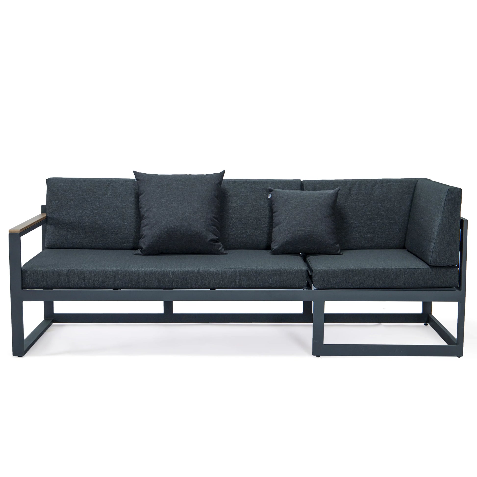 Chelsea 3-Seater Sofa in Black Frame with Cushions - Elax Furniture