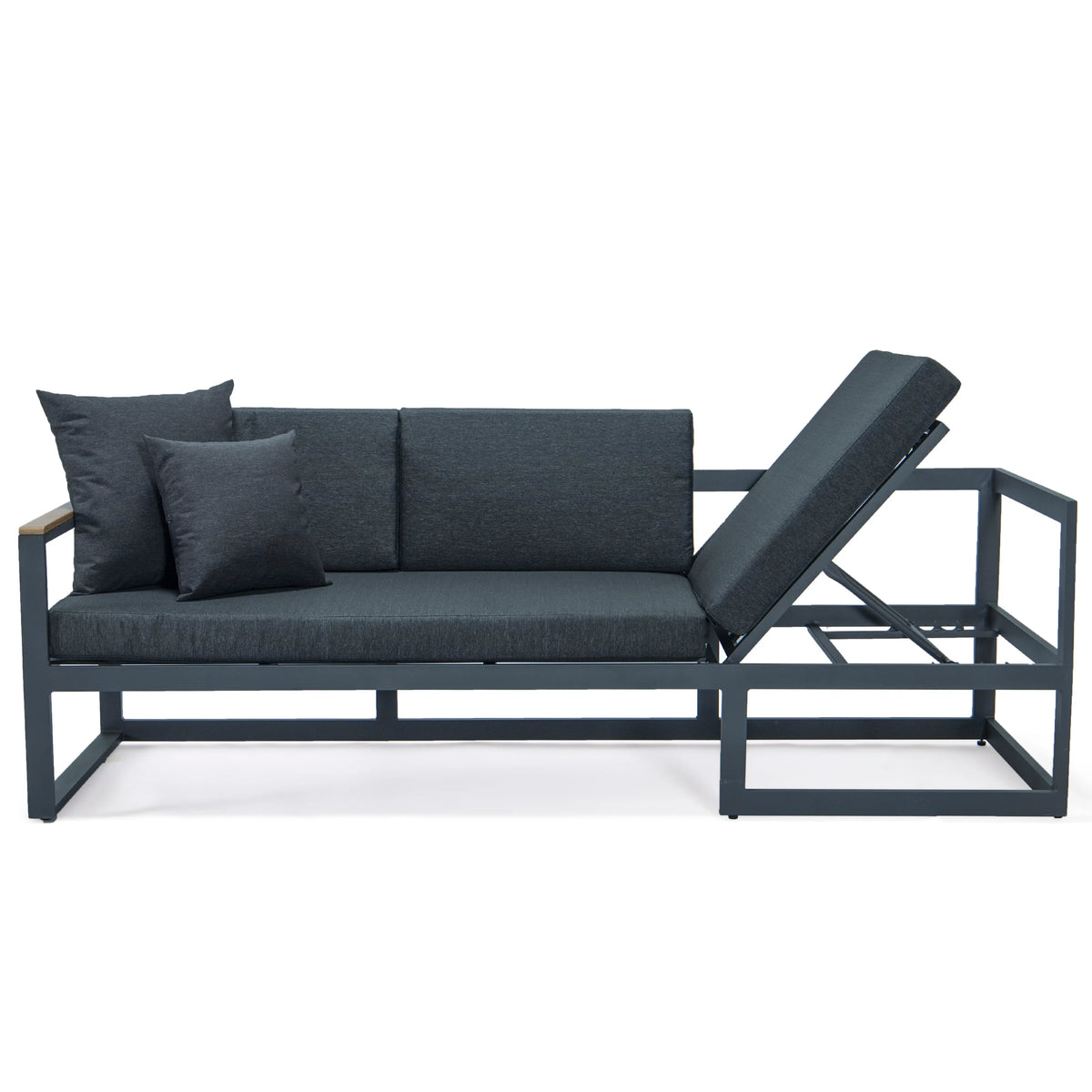 Chelsea 3-Seater Sofa in Black Frame with Cushions - Elax Furniture