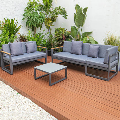 Chelsea 3-Seater Sofa in Black Frame with Cushions - Elax Furniture