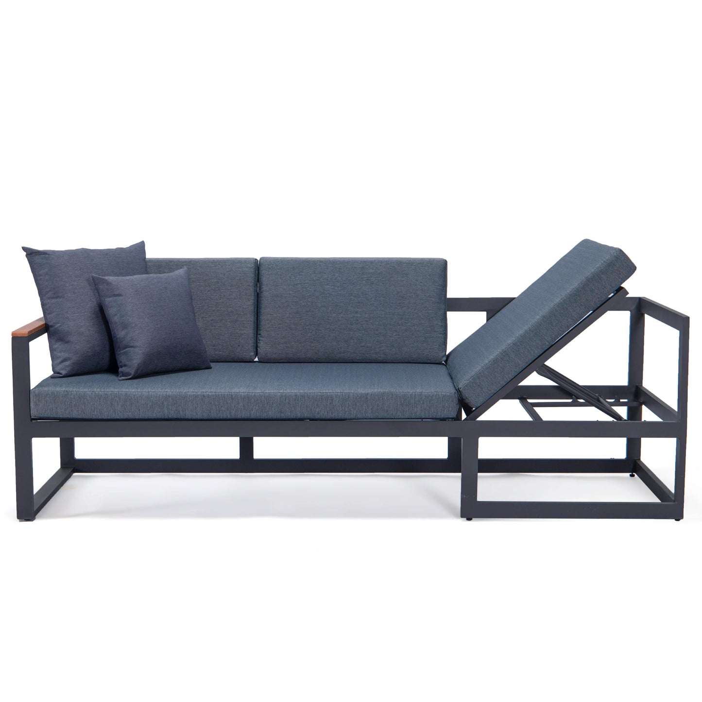 Chelsea 3-Seater Sofa in Black Frame with Cushions - Elax Furniture