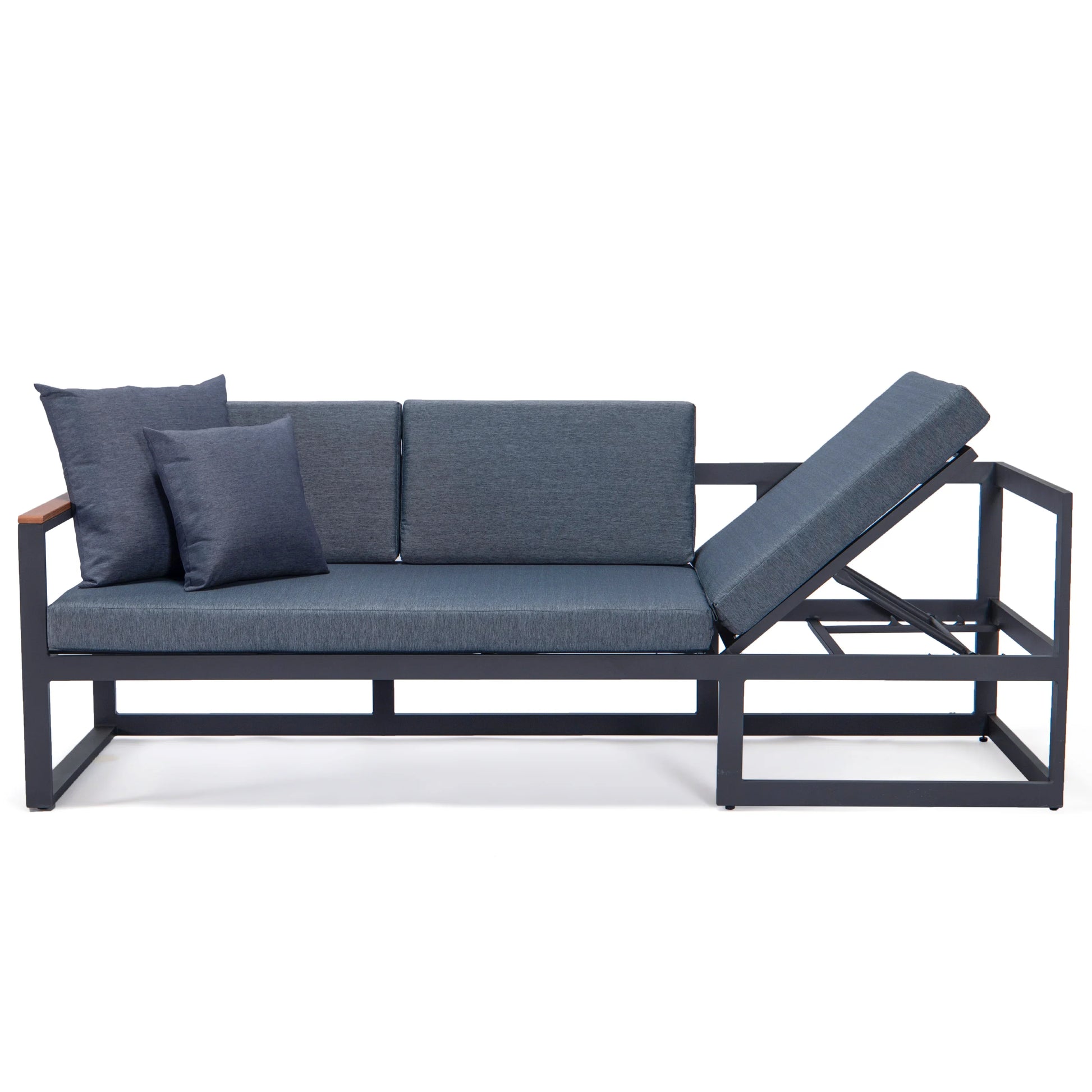 Chelsea 3-Seater Sofa in Black Frame with Cushions - Elax Furniture