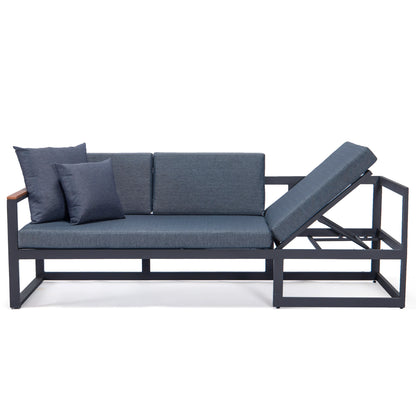 Chelsea 3-Seater Sofa in Black Frame with Cushions - Elax Furniture
