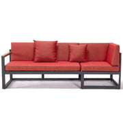 Chelsea 3-Seater Sofa in Black Frame with Cushions - Elax Furniture