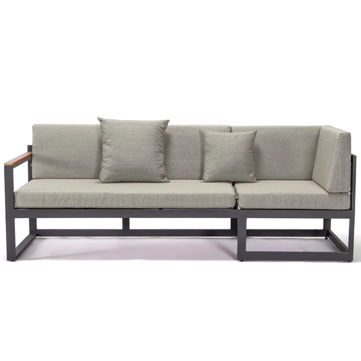 Chelsea Black Sectional With Adjustable Headrest & Coffee Table With Cushions - Elax Furniture