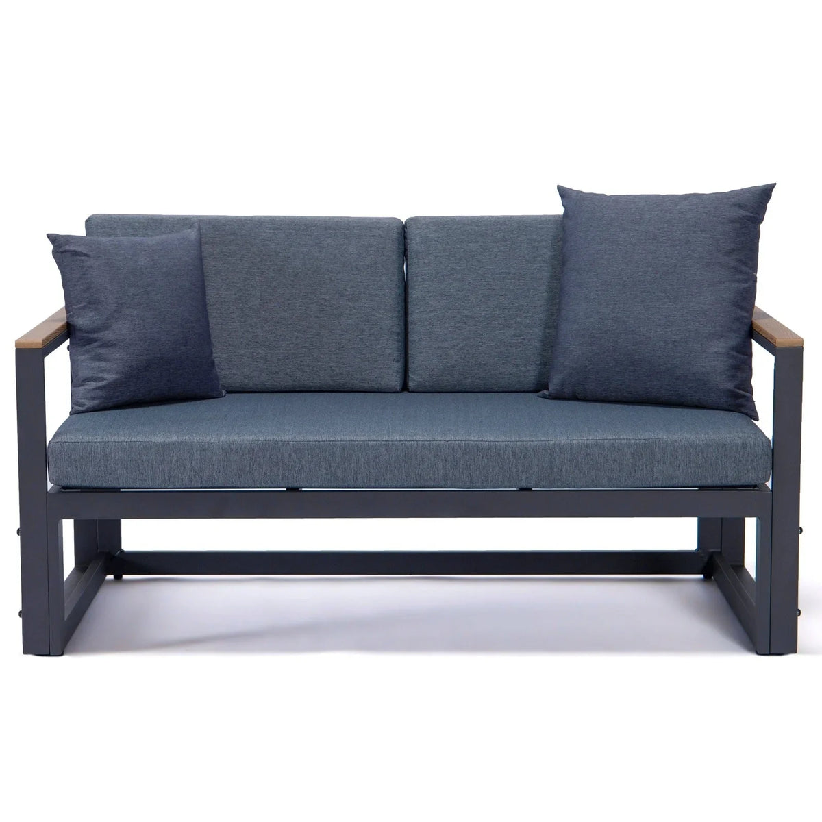 Chelsea Black Sectional With Adjustable Headrest & Coffee Table With Cushions - Elax Furniture