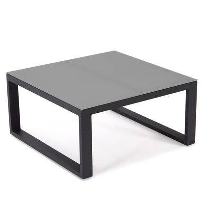 Chelsea Black Sectional With Adjustable Headrest & Coffee Table With Two Tone Cushions - Elax Furniture