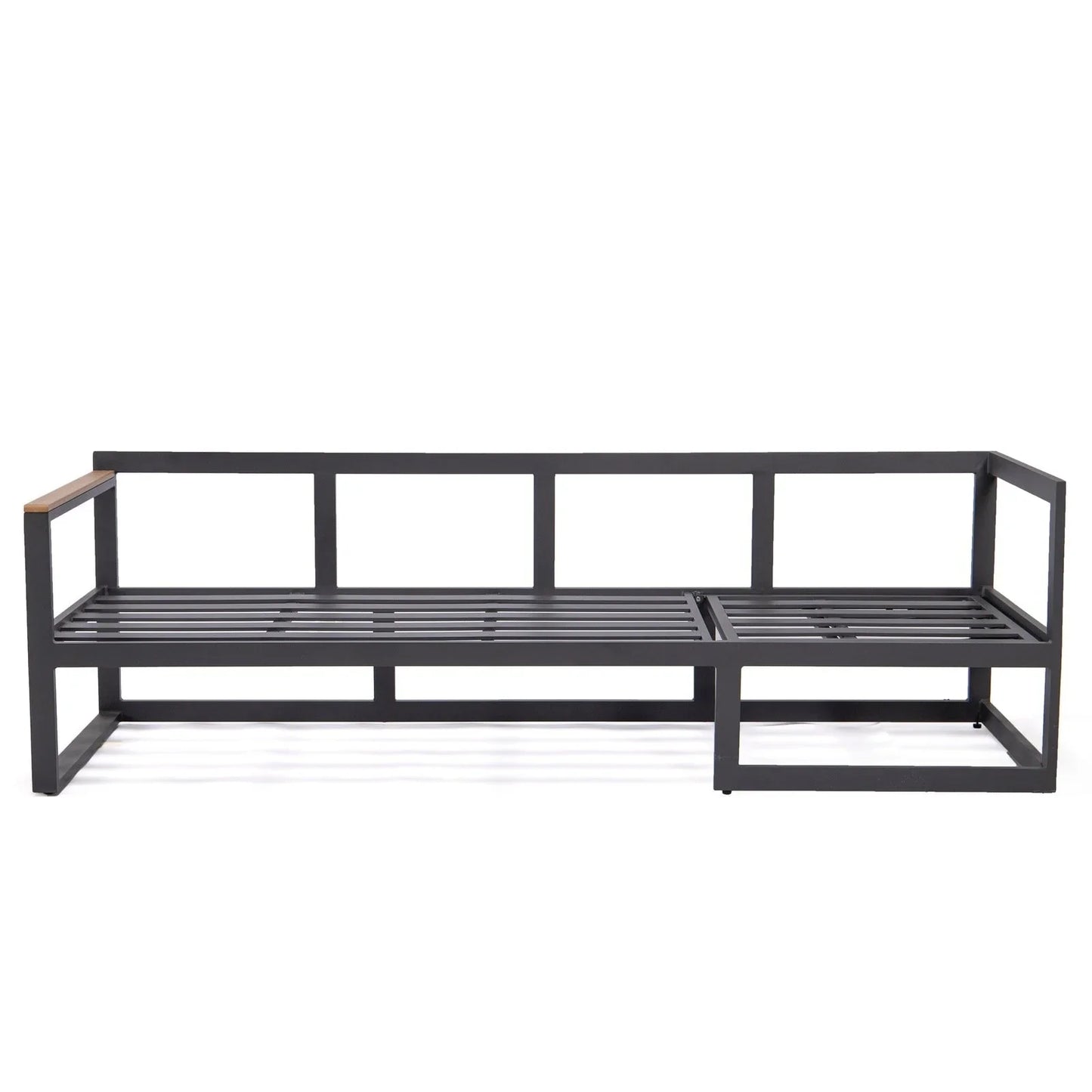 Chelsea Black Sectional With Adjustable Headrest & Coffee Table With Two Tone Cushions - Elax Furniture