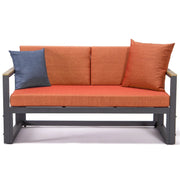 Chelsea Black Sectional With Adjustable Headrest & Coffee Table With Two Tone Cushions - Elax Furniture