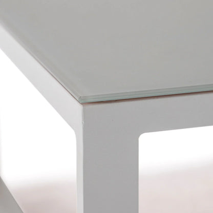 Chelsea White Sectional With Adjustable Headrest & Coffee Table With Cushions - Elax Furniture