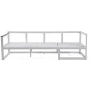 Chelsea White Sectional With Adjustable Headrest & Coffee Table With Two Tone Cushions - Elax Furniture