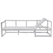 Chelsea White Sectional With Adjustable Headrest & Coffee Table With Two Tone Cushions - Elax Furniture