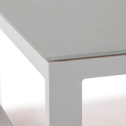 Chelsea White Sectional With Adjustable Headrest & Coffee Table With Two Tone Cushions - Elax Furniture
