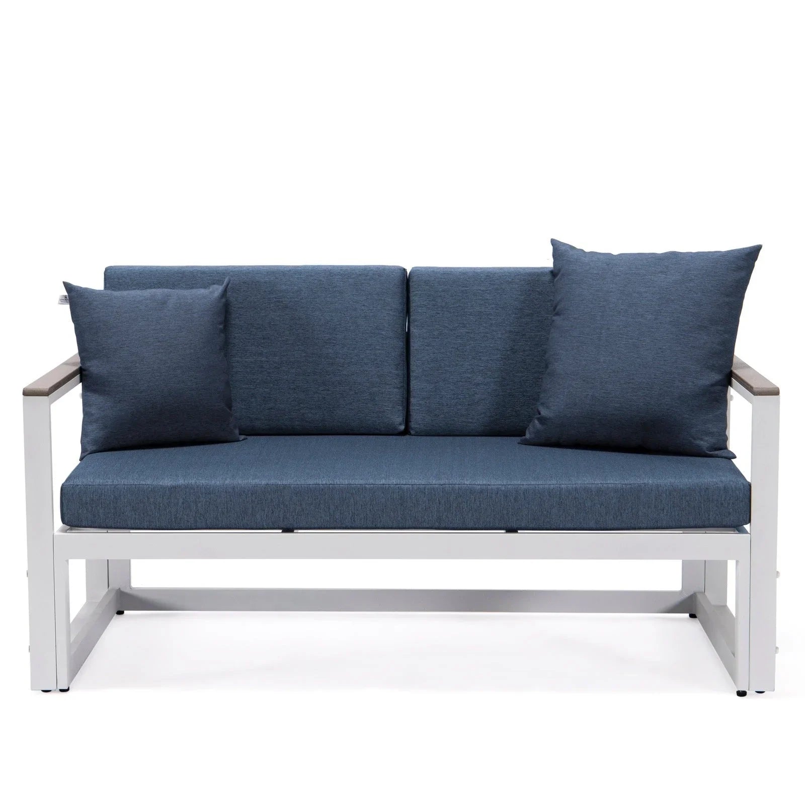 Chelsea White Sectional With Adjustable Headrest & Coffee Table With Cushions - Elax Furniture