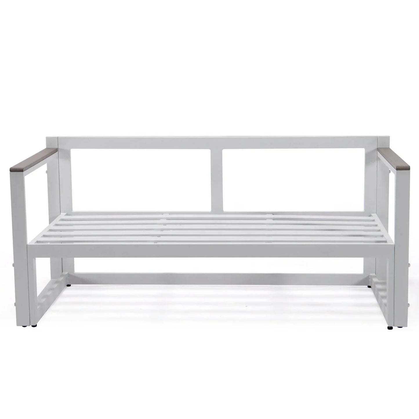 Chelsea White Sectional With Adjustable Headrest & Coffee Table With Two Tone Cushions - Elax Furniture