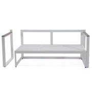 Chelsea White Sectional With Adjustable Headrest & Coffee Table With Cushions - Elax Furniture