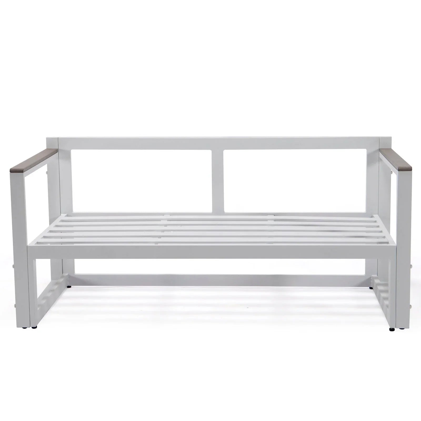 Chelsea White Sectional With Adjustable Headrest & Coffee Table With Cushions - Elax Furniture