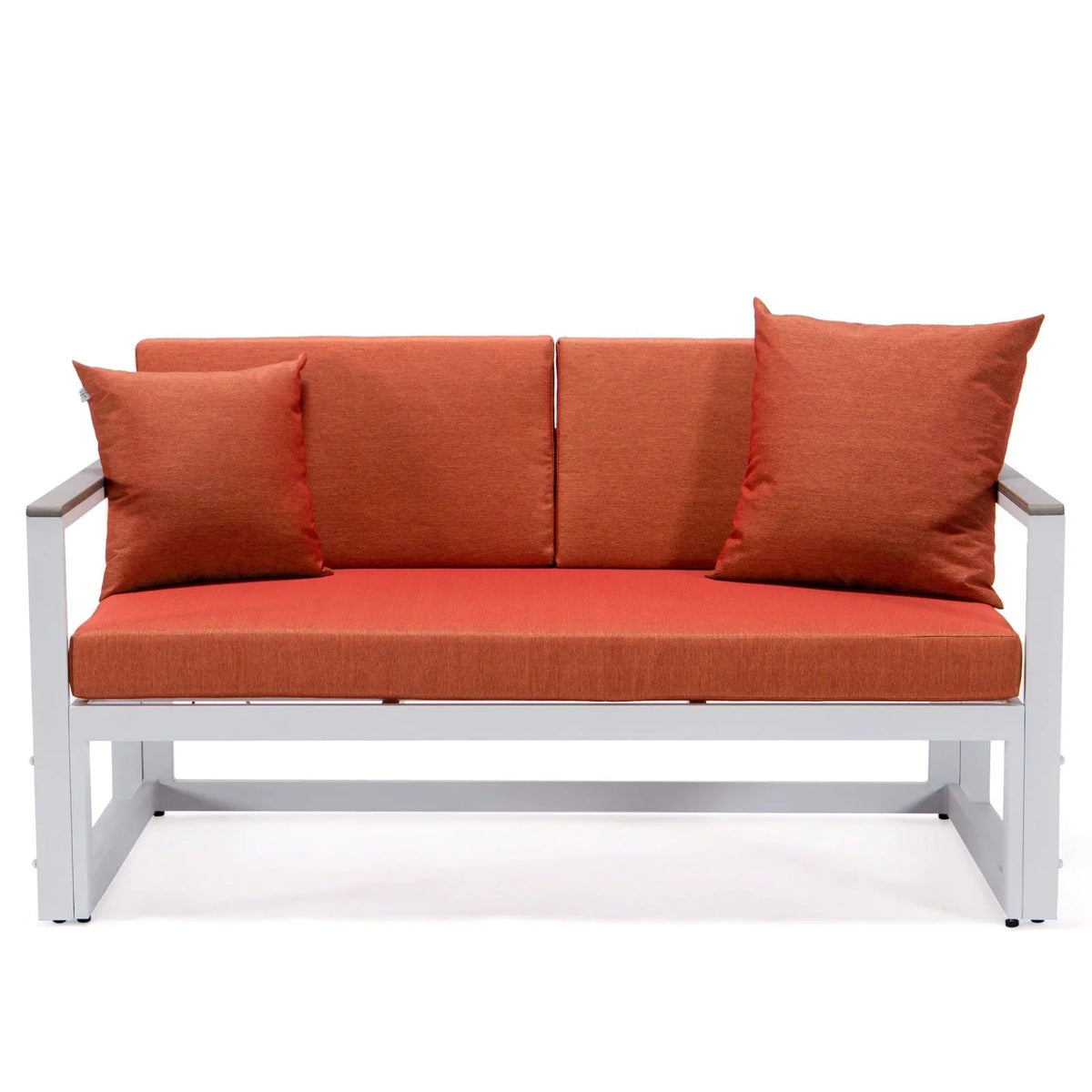 Chelsea White Sectional With Adjustable Headrest & Coffee Table With Cushions - Elax Furniture