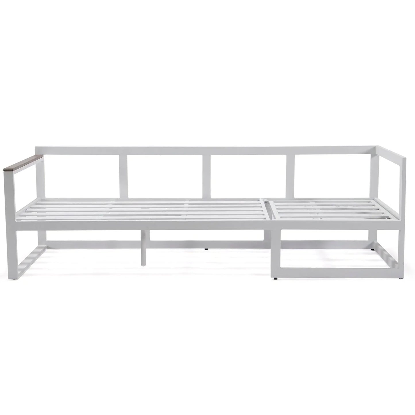 Chelsea White Sectional With Adjustable Headrest & Coffee Table With Cushions - Elax Furniture