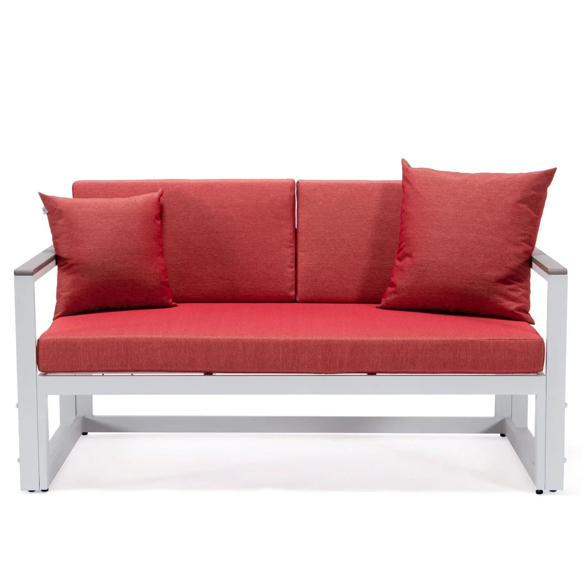 Chelsea White Sectional With Adjustable Headrest & Coffee Table With Cushions - Elax Furniture