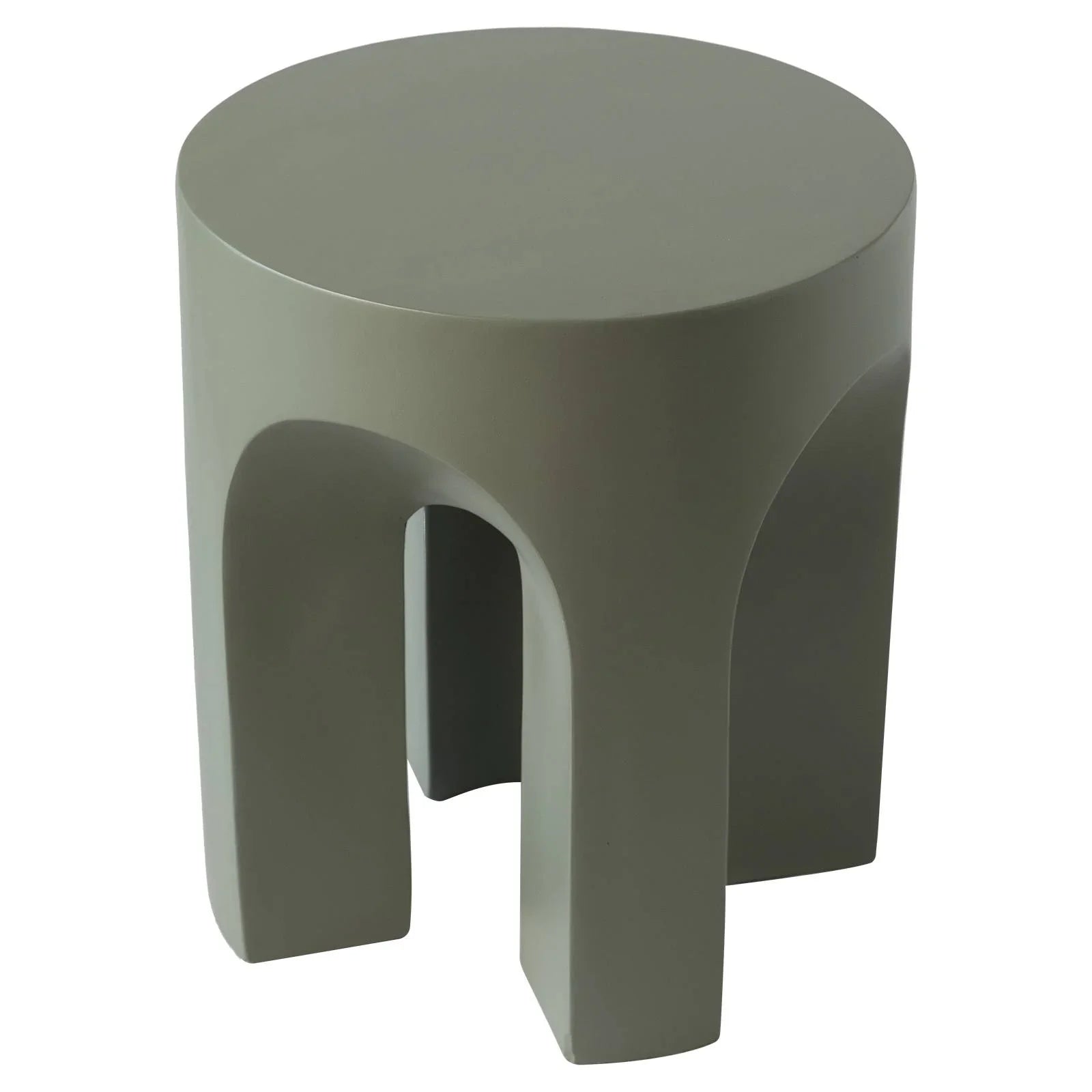 Crus Fiberstone Outdoor Side Table With Arched Base Design - Elax Furniture