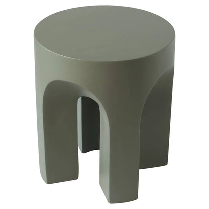 Crus Fiberstone Outdoor Side Table With Arched Base Design - Elax Furniture