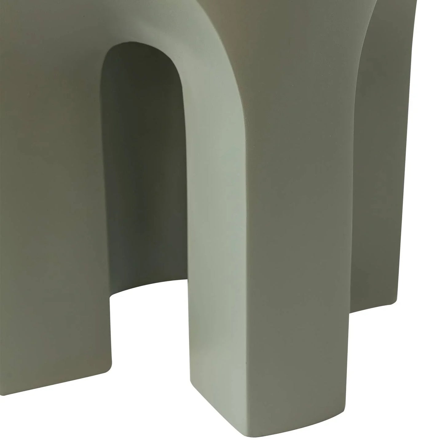 Crus Fiberstone Outdoor Side Table With Arched Base Design - Elax Furniture