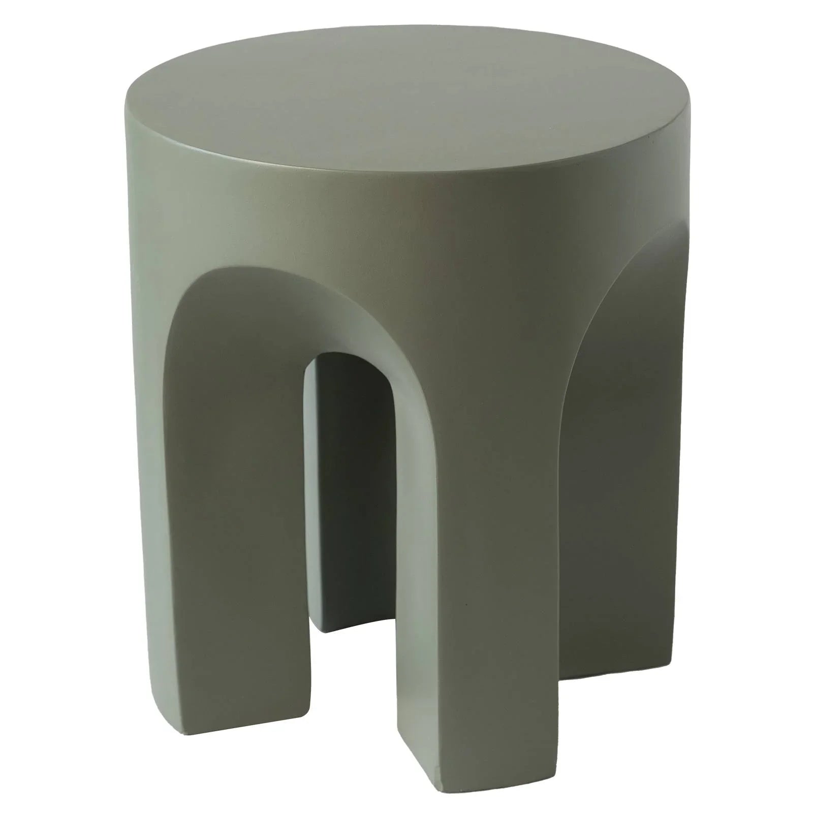 Crus Fiberstone Outdoor Side Table With Arched Base Design - Elax Furniture
