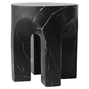 Crus Fiberstone Outdoor Side Table With Arched Base Design - Elax Furniture