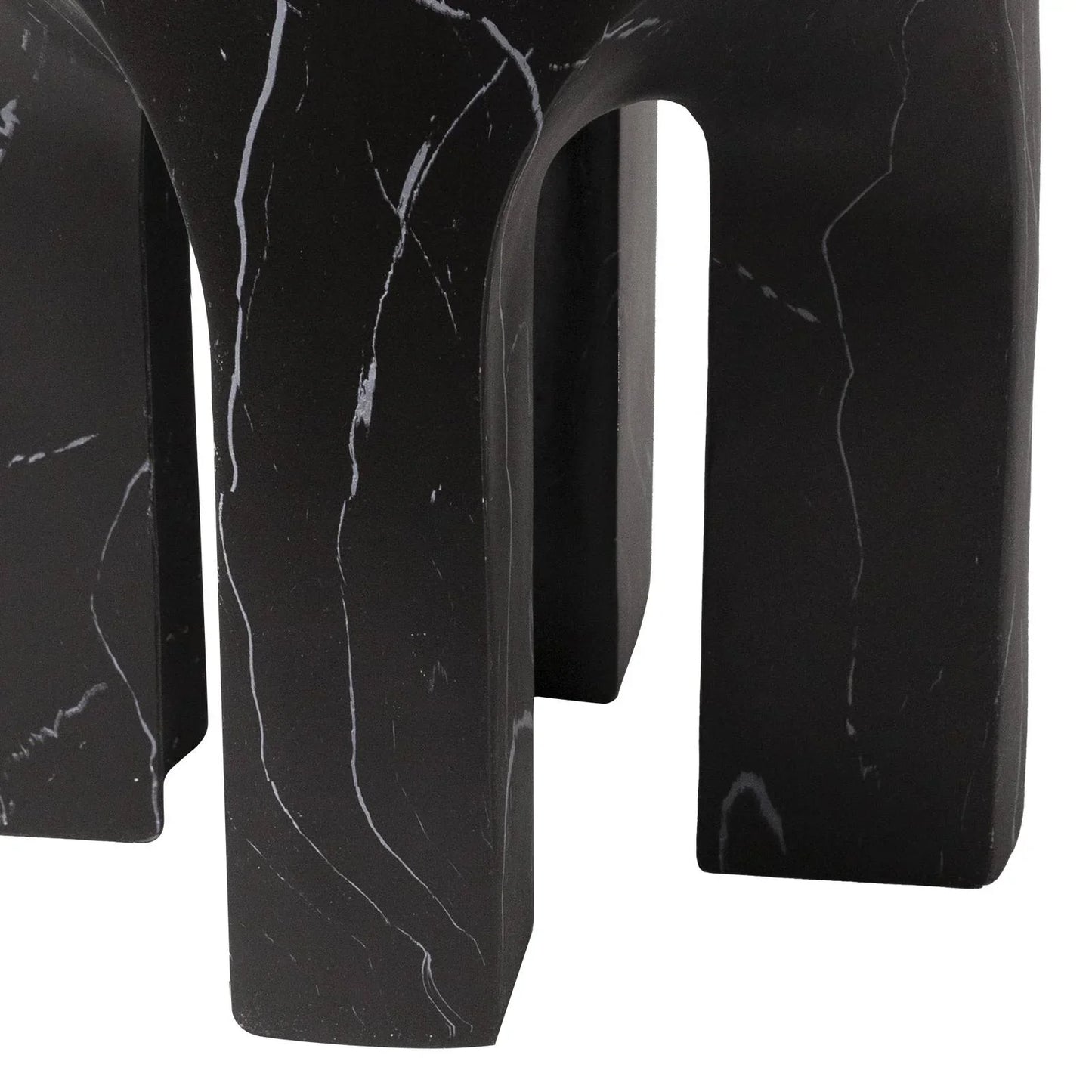 Crus Fiberstone Outdoor Side Table With Arched Base Design - Elax Furniture