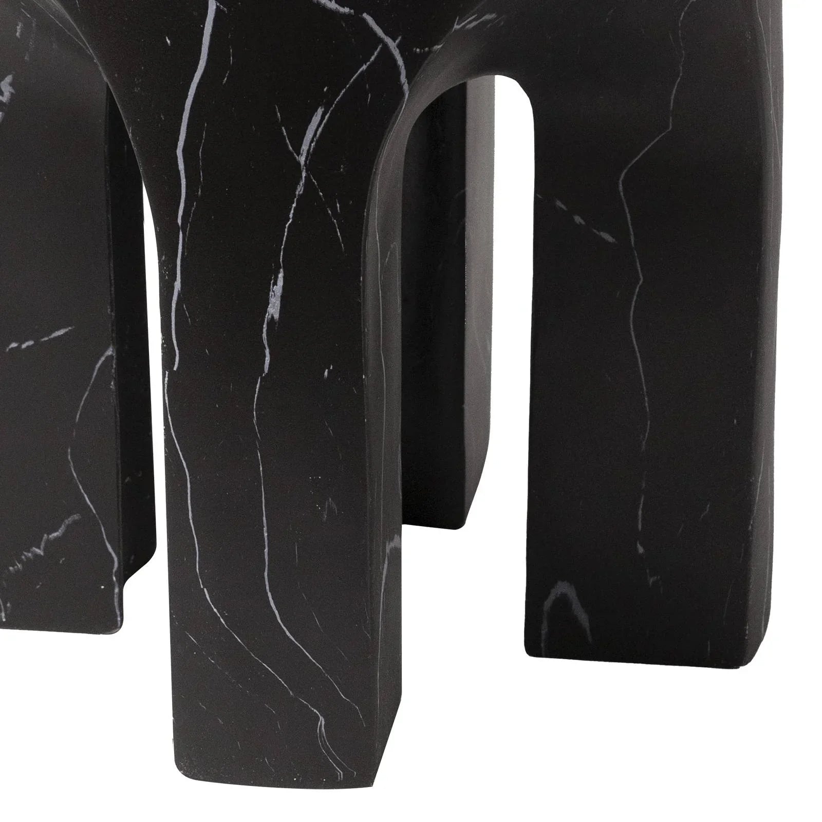 Crus Fiberstone Outdoor Side Table With Arched Base Design - Elax Furniture