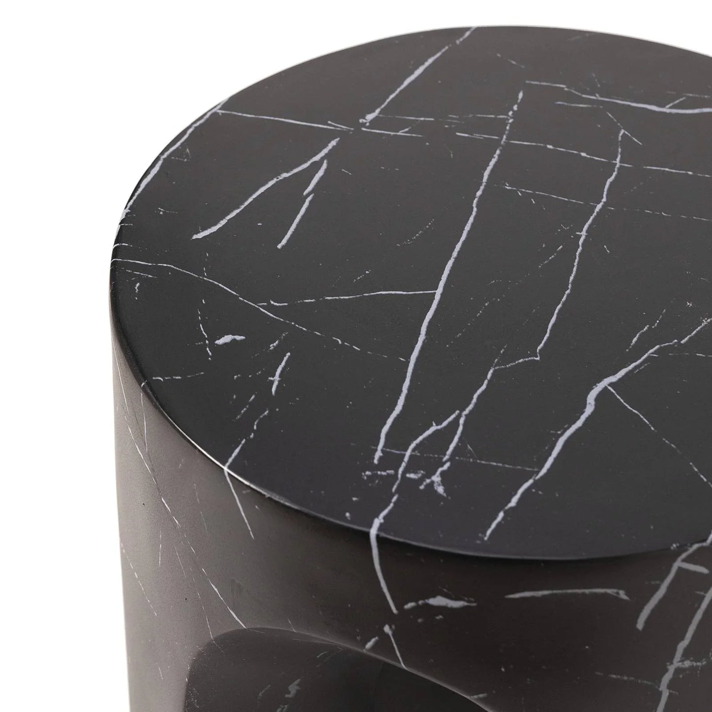 Crus Fiberstone Outdoor Side Table With Arched Base Design - Elax Furniture