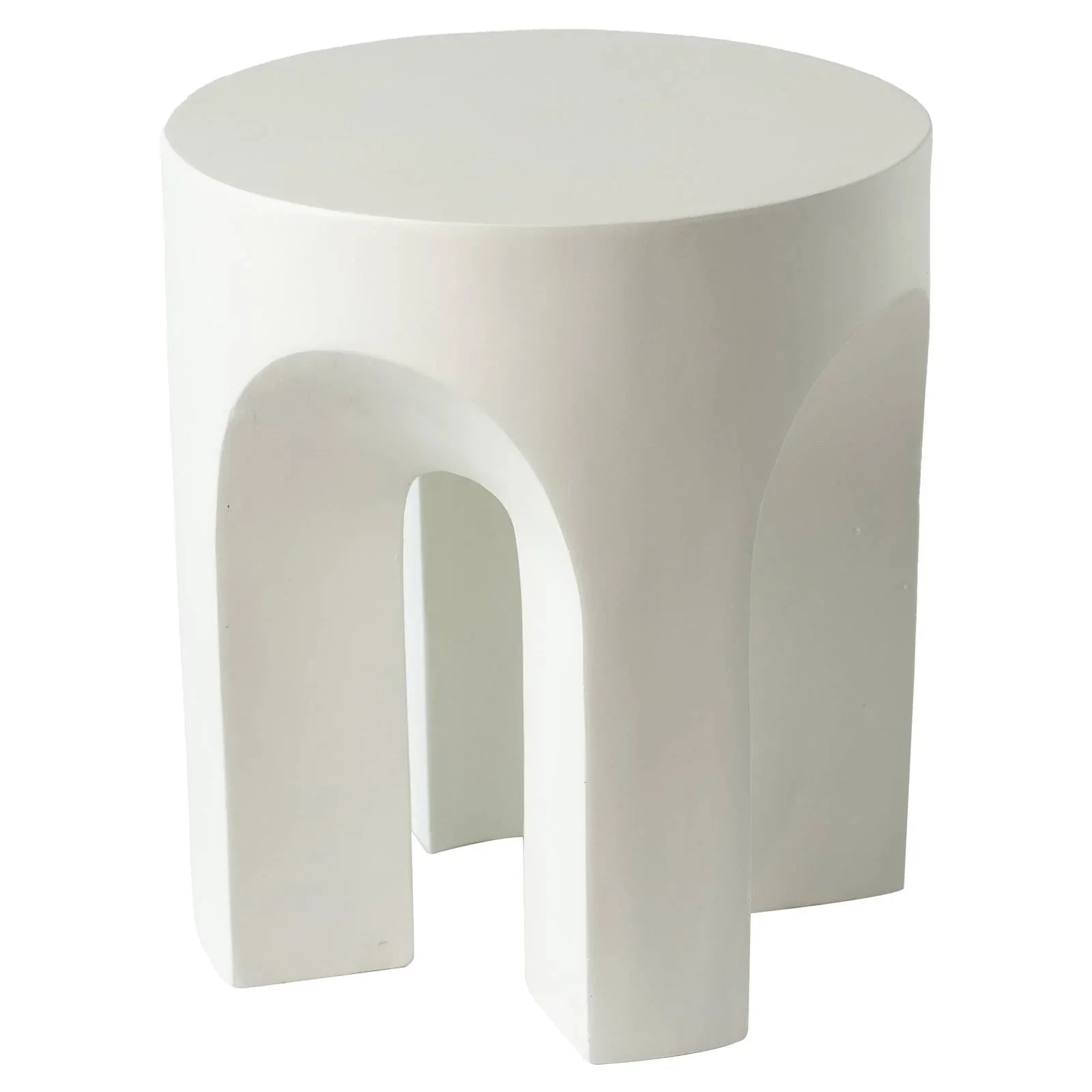 Crus Fiberstone Outdoor Side Table With Arched Base Design - Elax Furniture