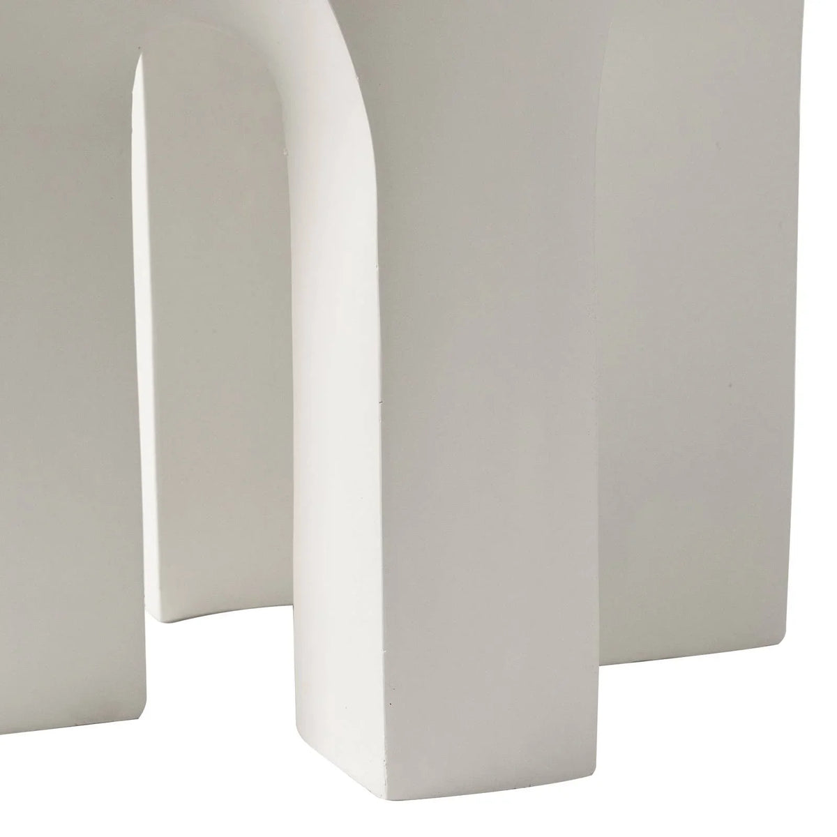 Crus Fiberstone Outdoor Side Table With Arched Base Design - Elax Furniture