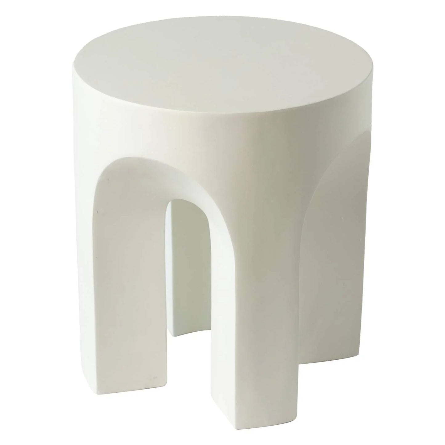 Crus Fiberstone Outdoor Side Table With Arched Base Design - Elax Furniture