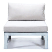Chelsea 7-Piece Patio Sectional And Coffee Table Set In Weathered Grey Aluminum With Cushions - Elax Furniture