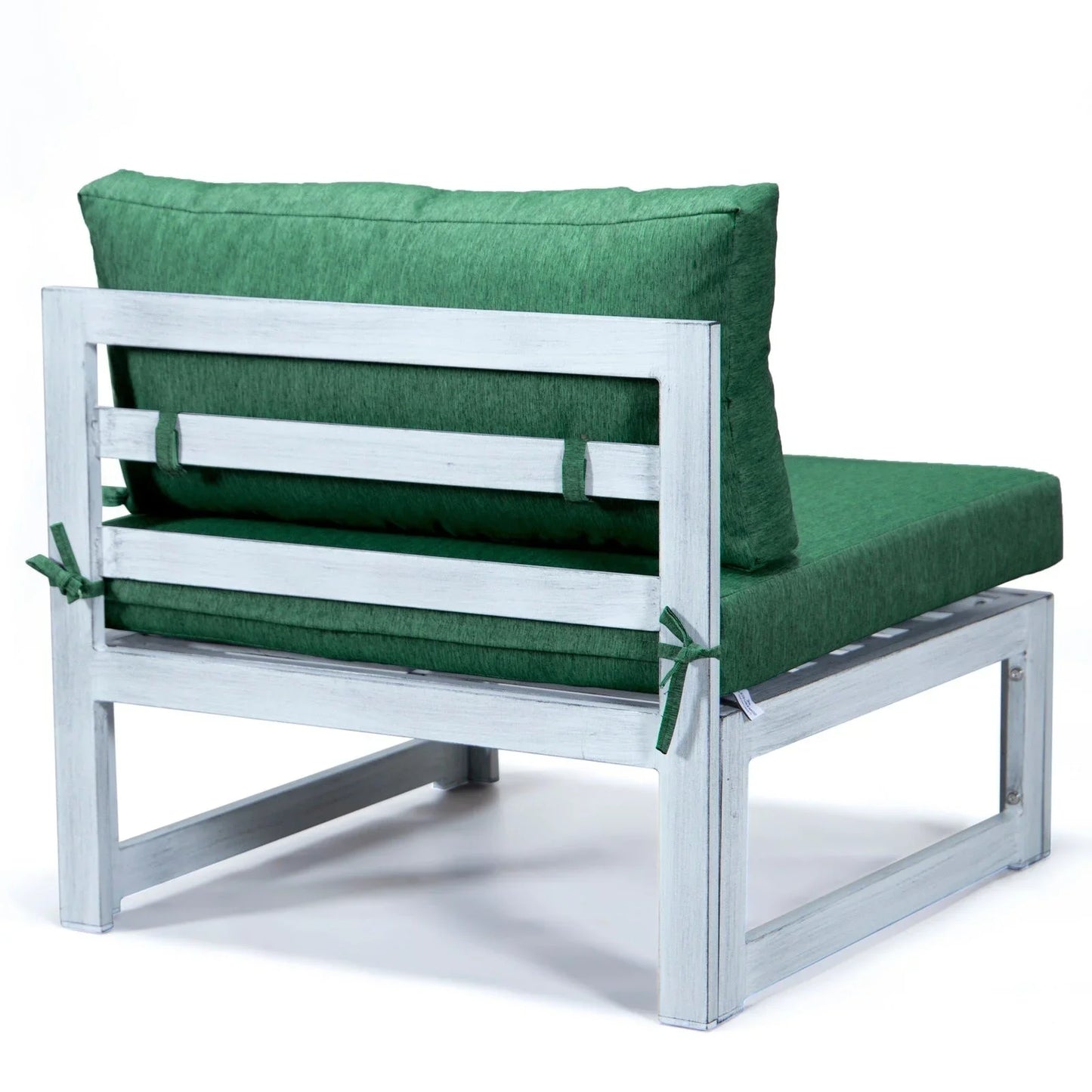 Chelsea 7-Piece Patio Sectional And Coffee Table Set In Weathered Grey Aluminum With Cushions - Elax Furniture