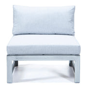 Chelsea 7-Piece Patio Sectional And Coffee Table Set In Weathered Grey Aluminum With Cushions - Elax Furniture